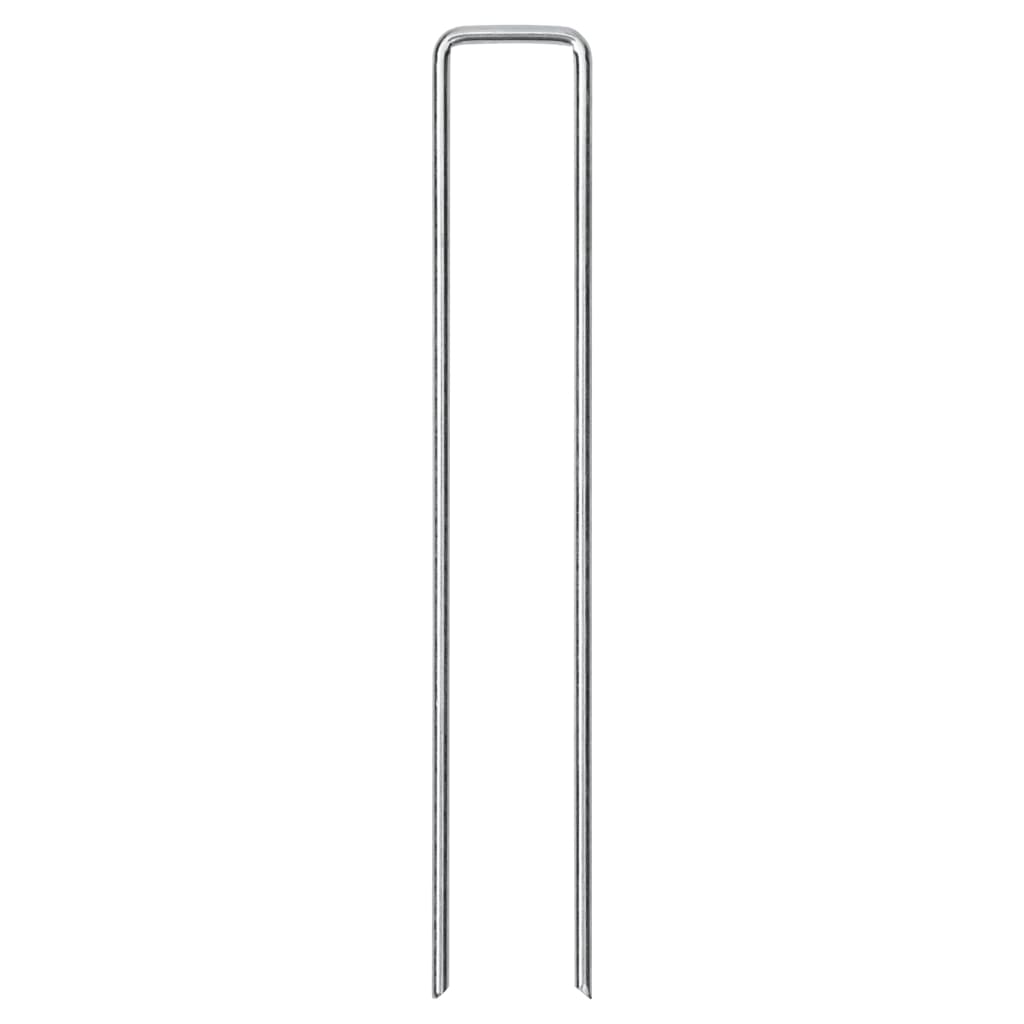 VidaXL Erdnägel 50 Stück U-förmig 20x4 cm verzinkter Stahl