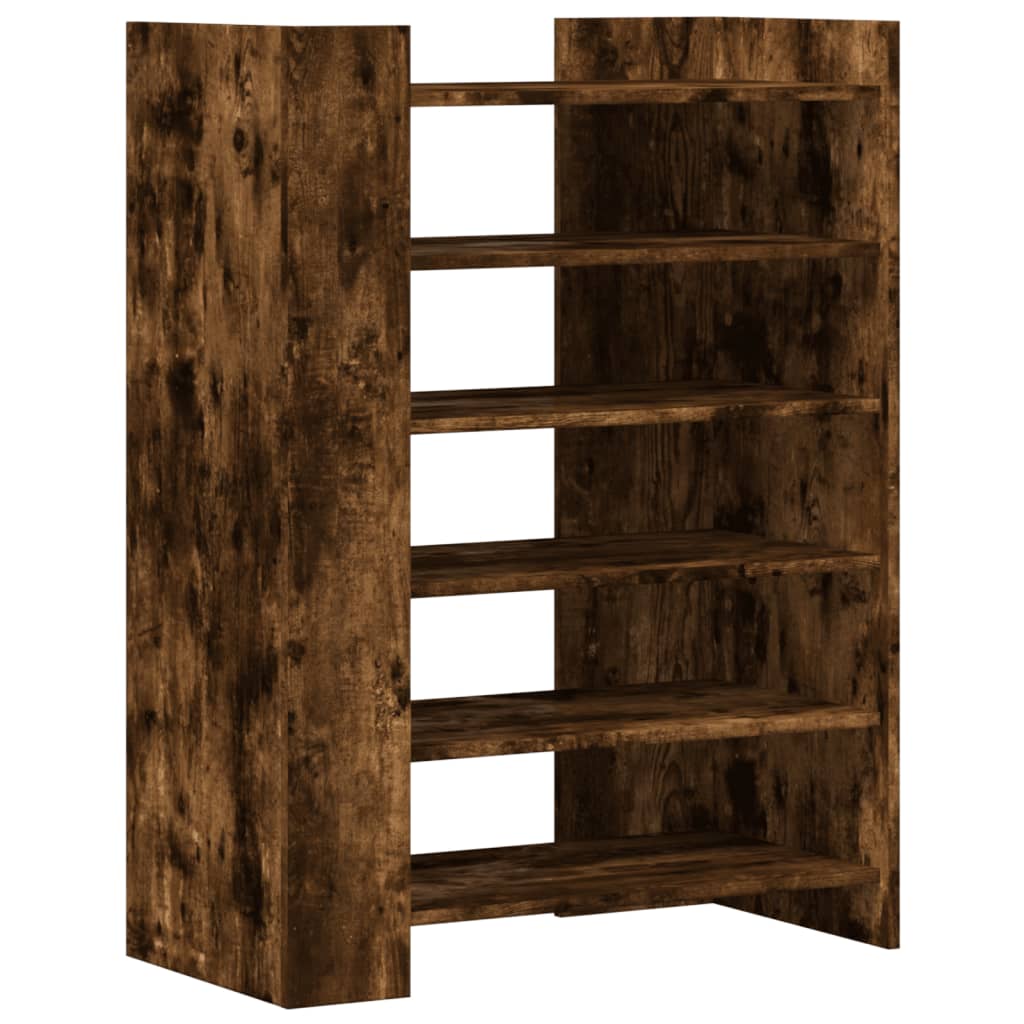 VidaXL Schuhschrank 74,5 x 37,5 x 100 cm, Holzwerkstoff, geräucherte Eiche