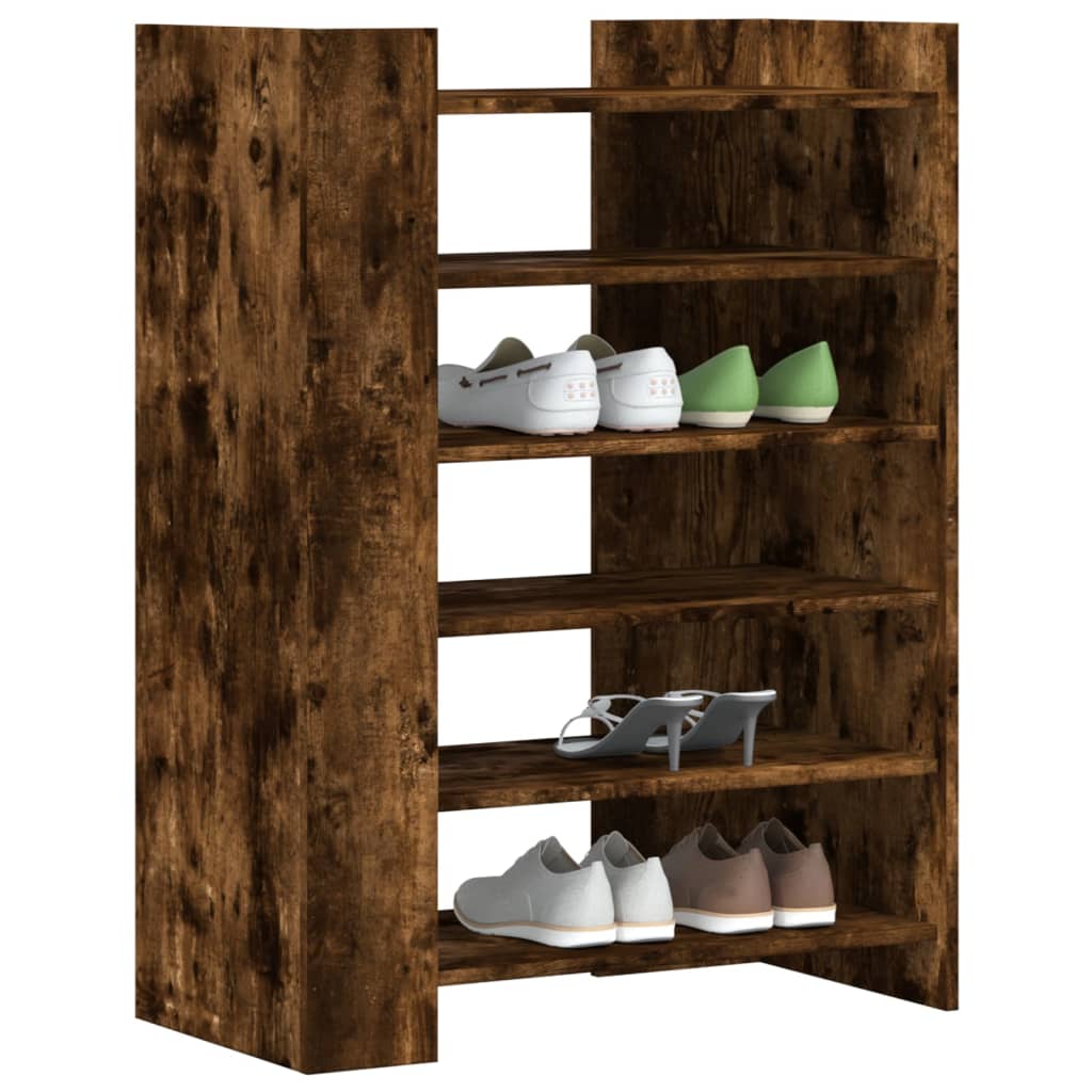 VidaXL Schuhschrank 74,5 x 37,5 x 100 cm, Holzwerkstoff, geräucherte Eiche