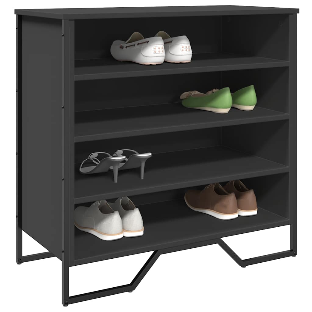 Vidaxx Schuhschrank 80x38x78 cm lackiertes Holz schwarz