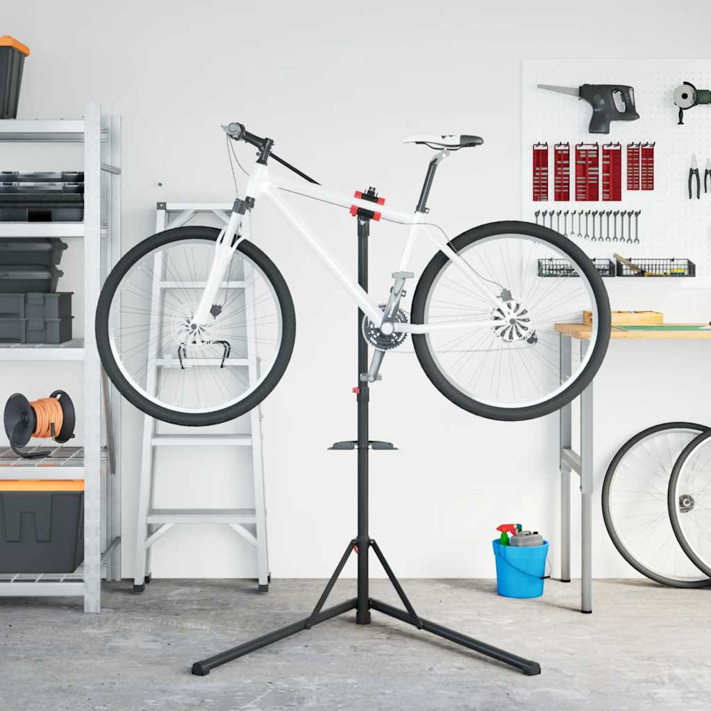 Vidaxx Fahrrad-Montageständer klappbar 92-152 cm Stahl rot
