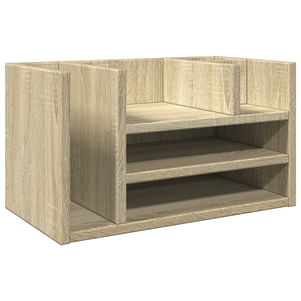 Vidaxxl Schreibtisch-Organizer 44,5 x 24 x 25 cm, Holzwerkstoff Sonoma-Eiche-farben