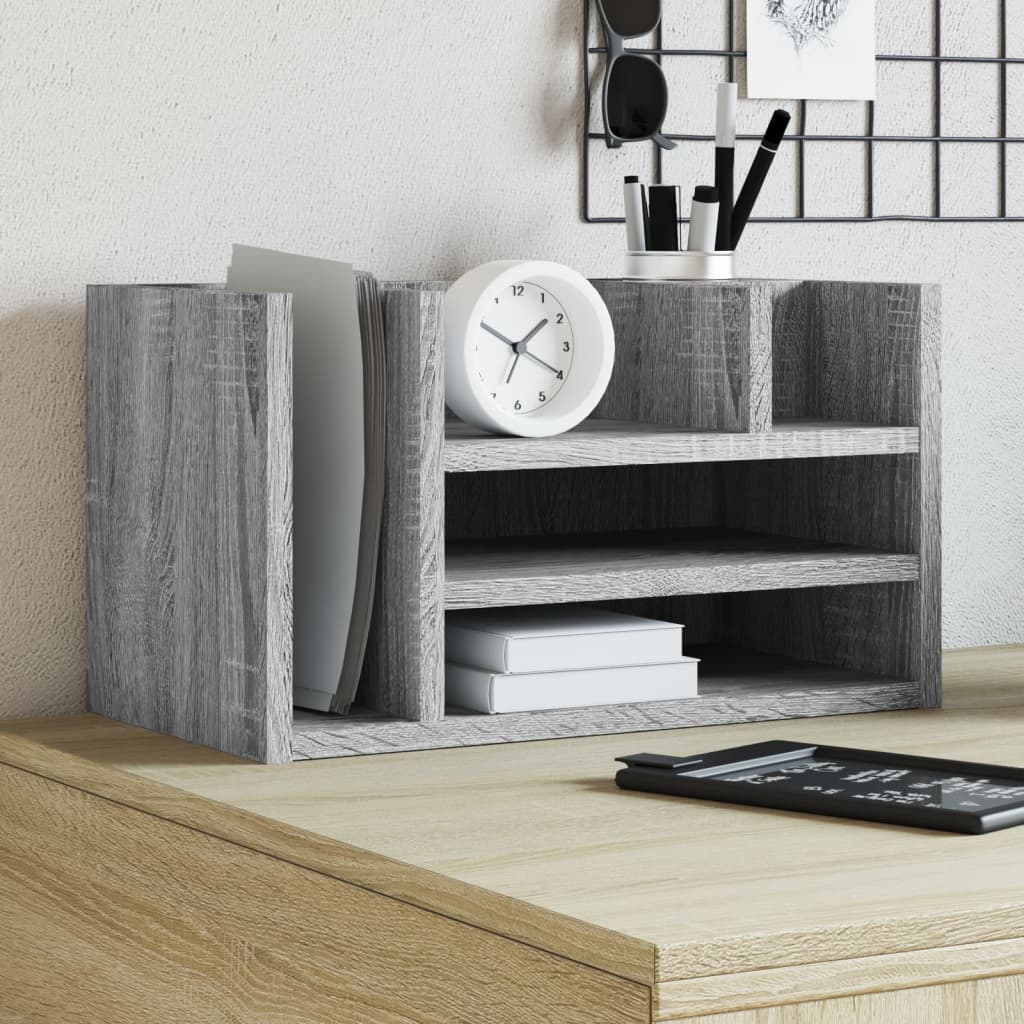 Vidaxx Schreibtisch-Organizer 44,5 x 24 x 25 cm, Holzwerkstoff, graue Sonoma-Eiche