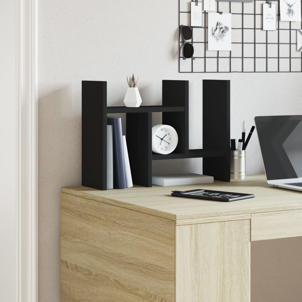 Vidaxx Schreibtisch-Organizer 34,5x15,5x35,5 cm verarbeitetes Holz schwarz