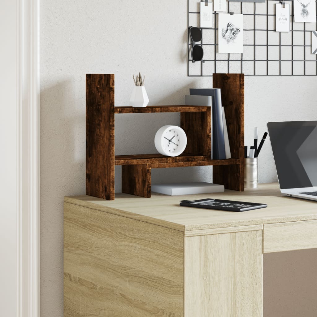 Vidaxx Schreibtisch-Organizer 38,5 x 17 x 39 cm, verarbeitetes Holz, Farbe geräucherte Eiche