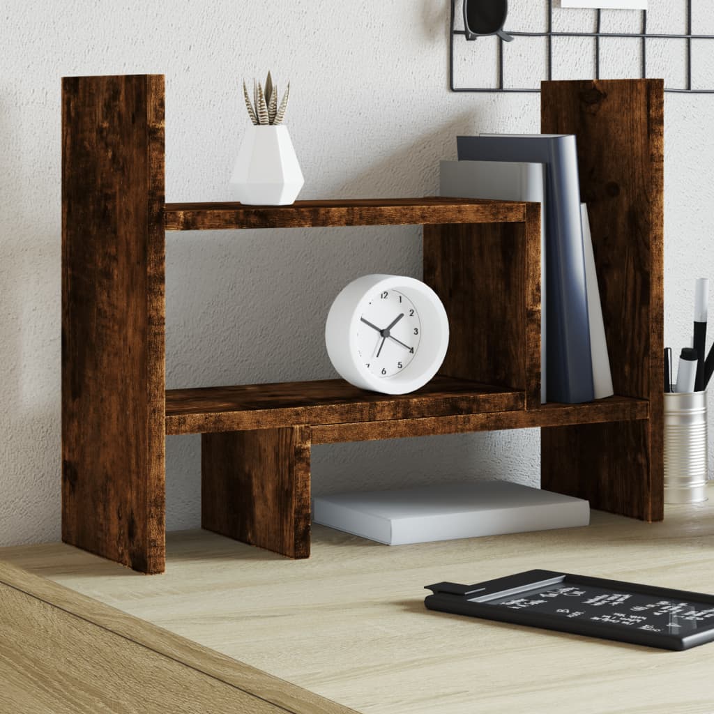Vidaxx Schreibtisch-Organizer 38,5 x 17 x 39 cm, verarbeitetes Holz, Farbe geräucherte Eiche