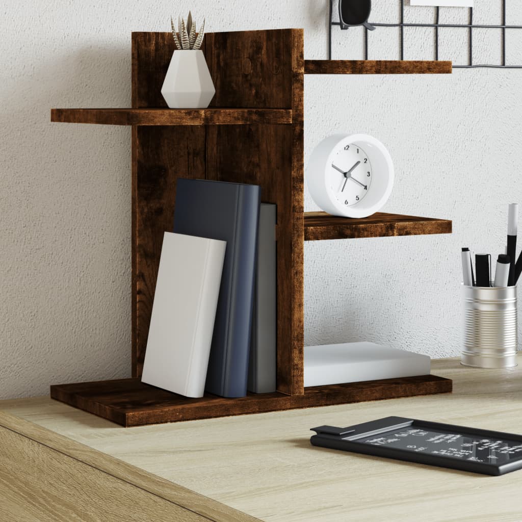 Vidaxx Schreibtisch-Organizer 42 x 21,5 x 42 cm, verarbeitetes Holz, Farbe geräucherte Eiche