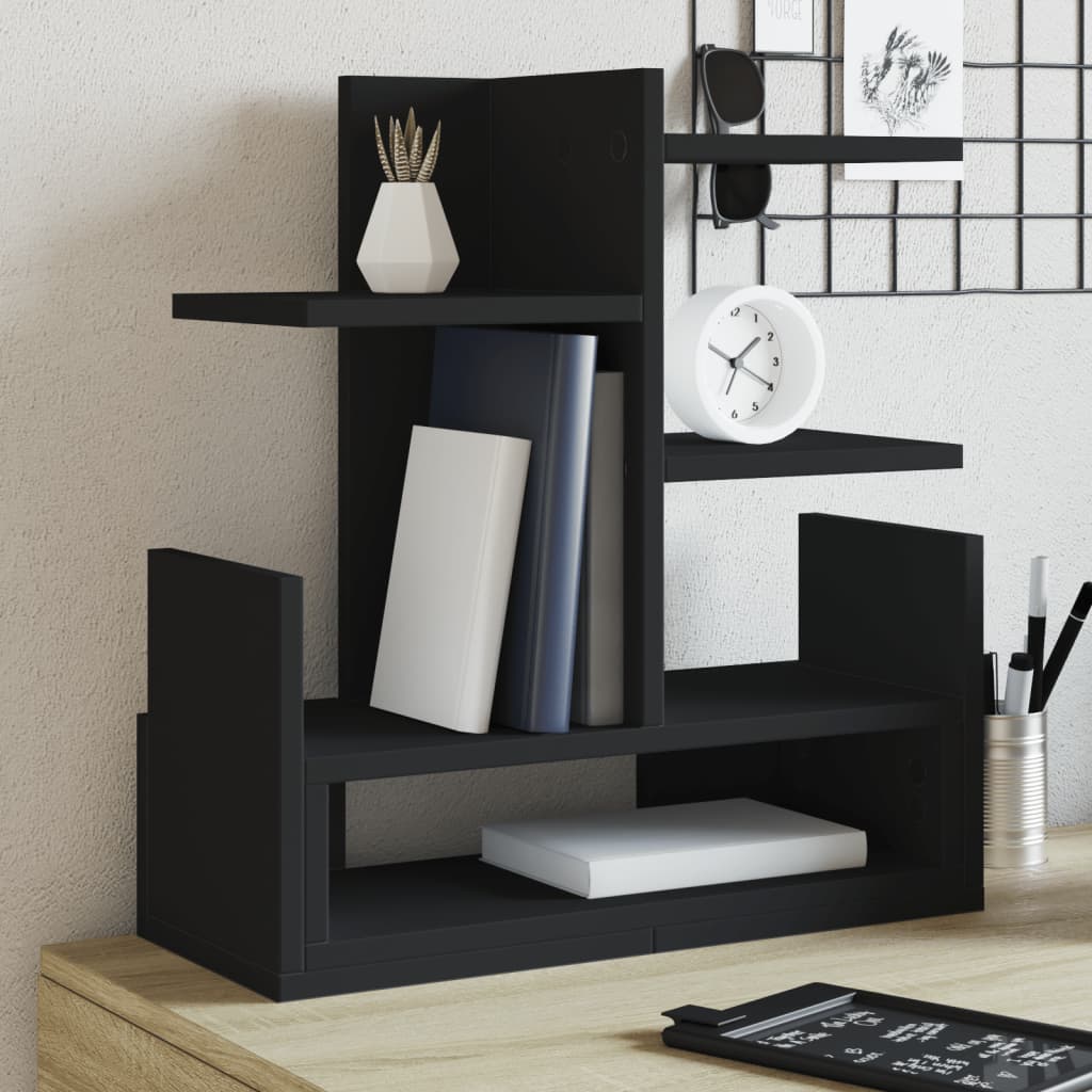Vidaxx Schreibtisch-Organizer 49x20x52,5 cm verarbeitetes Holz schwarz
