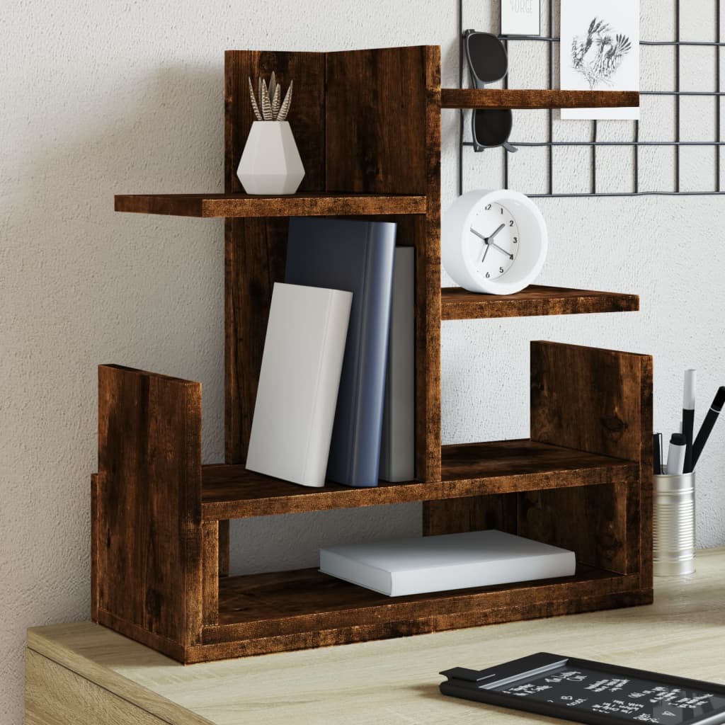 Vidaxx Schreibtisch-Organizer 49 x 20 x 52,5 cm, verarbeitetes Holz, Farbe geräucherte Eiche