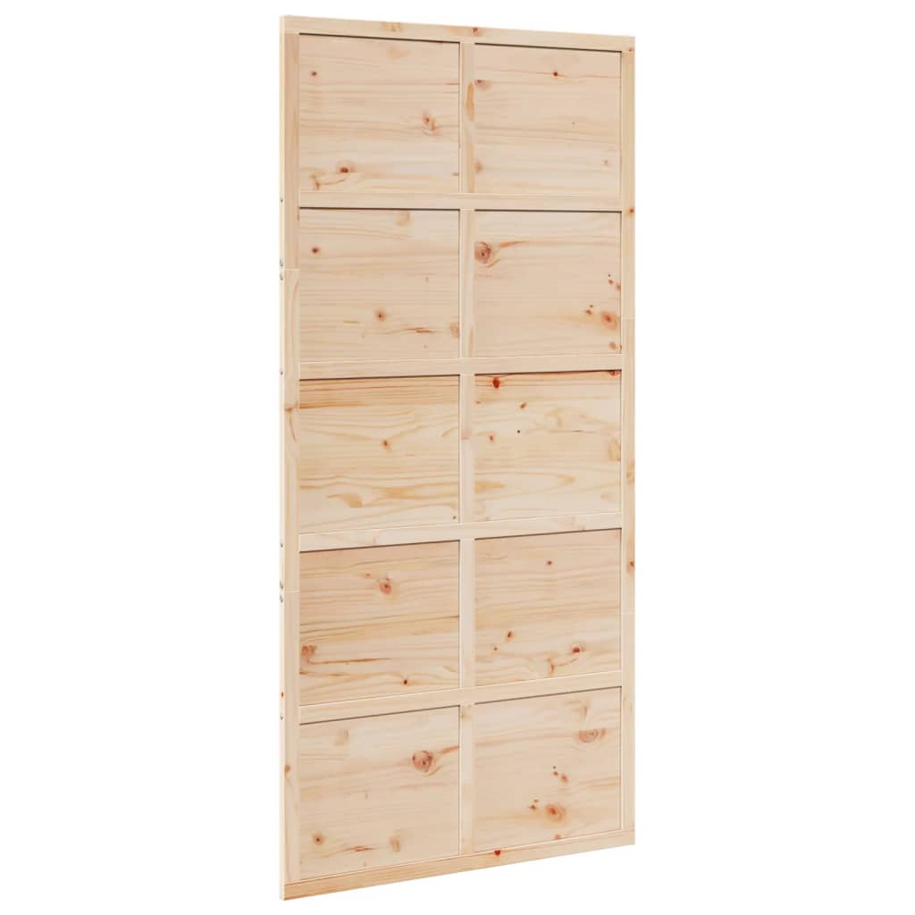 Vidaxx Schiebetür 100x208 cm massives Kiefernholz
