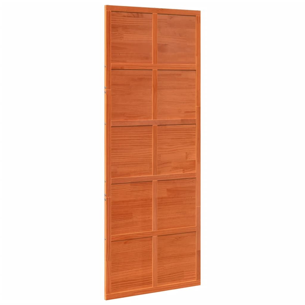 Vidaxx Schiebetür 80x208 cm massives Kiefernholz, waschbraun