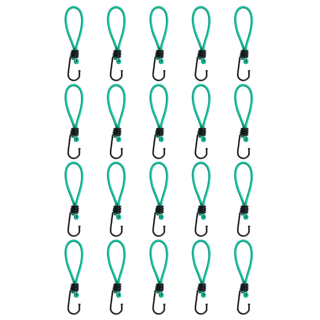 Vidaxl Spanngummis mit Haken 20 Stück 15 cm