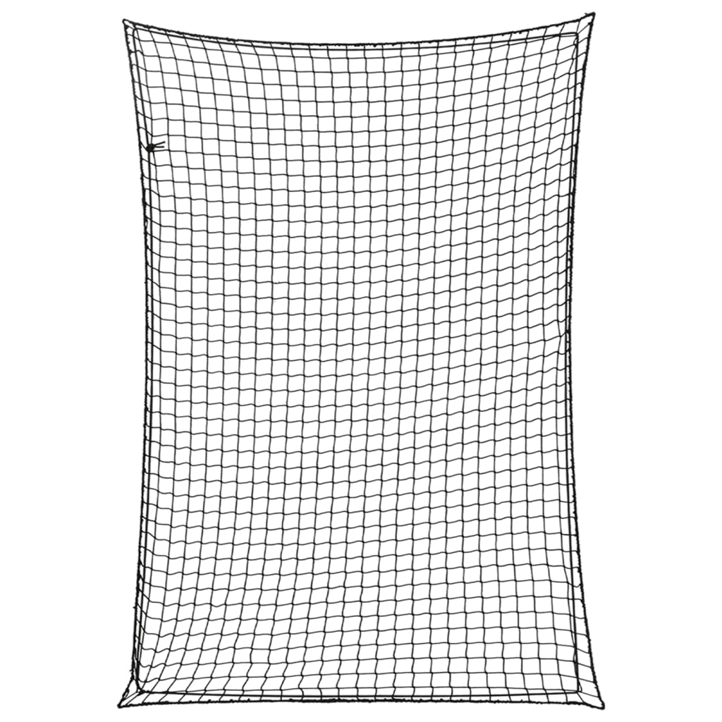 Vidaxx Anhängernetz elastisches Seil 5x3,5 m Polypropylen schwarz