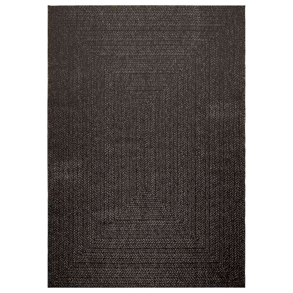 VidaXL Teppich Zizur Indoor und Outdoor 160x230cm Juteoptik Anthrazit