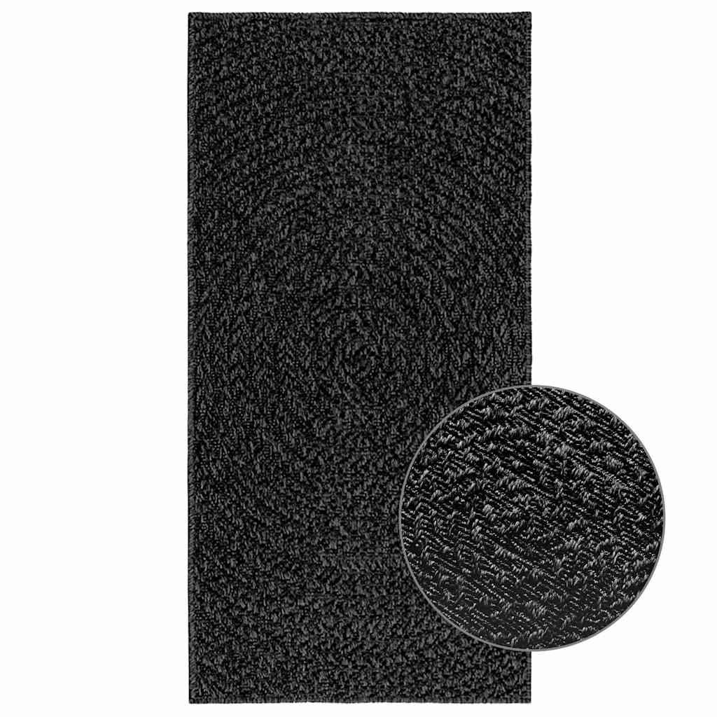 VidaXL Teppich Zizur drinnen und draußen 60x110 cm Juteoptik Anthrazit