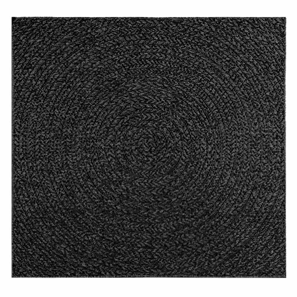 VidaXL Teppich Zizur Indoor und Outdoor 120x120cm Juteoptik Anthrazit
