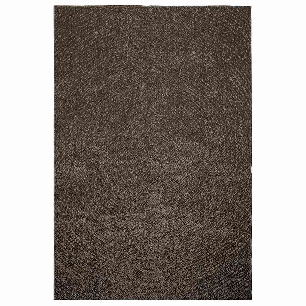 VidaXL Teppich Zizur Indoor und Outdoor 140x200cm Juteoptik Anthrazit