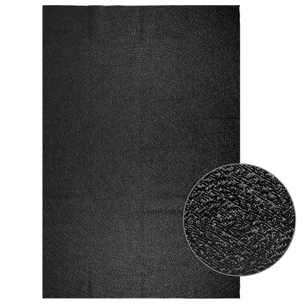 VidaXL Teppich Zizur Indoor und Outdoor 240x340cm Juteoptik Anthrazit