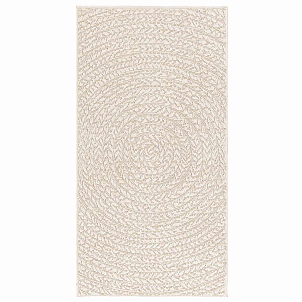 VidaXL Teppich Zizur Creme drinnen und draußen 60x110 cm Juteoptik