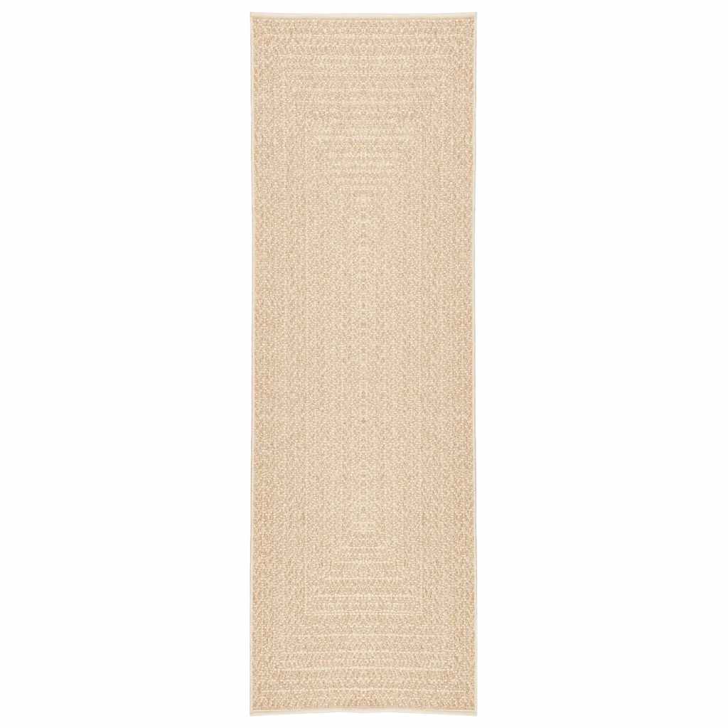 VidaXL Teppich Zizur Beige drinnen und draußen 80x250 cm Juteoptik