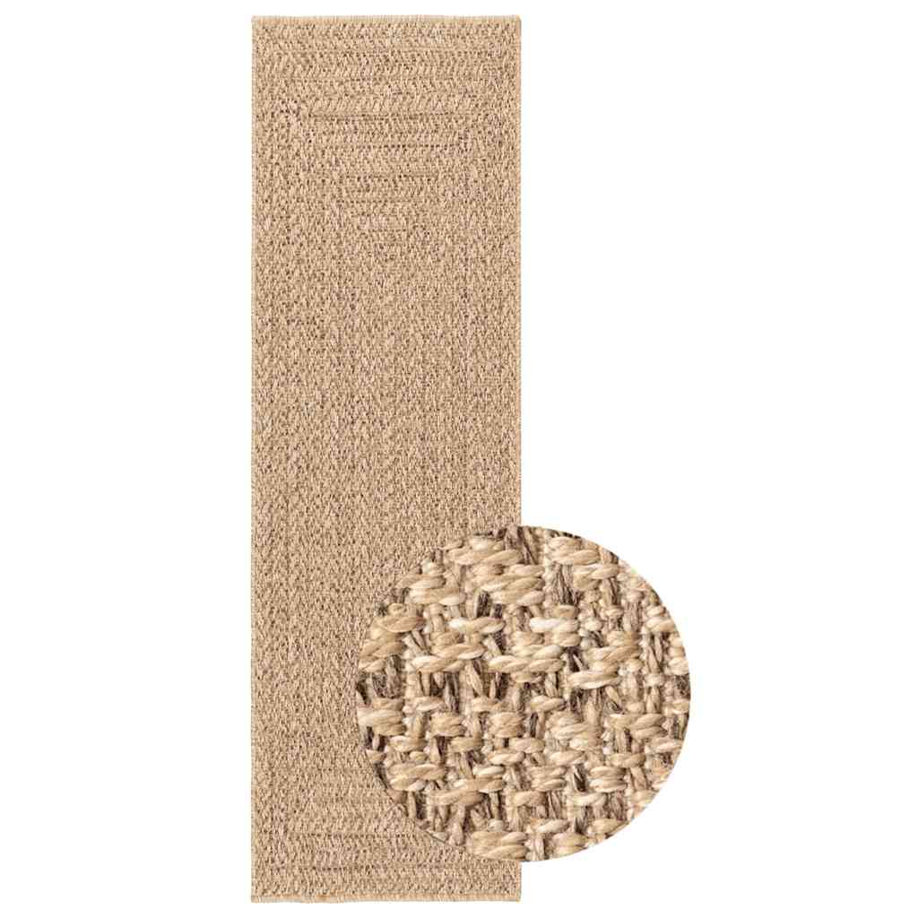 VidaXL Teppich Zizur Beige drinnen und draußen 200x200 cm Juteoptik