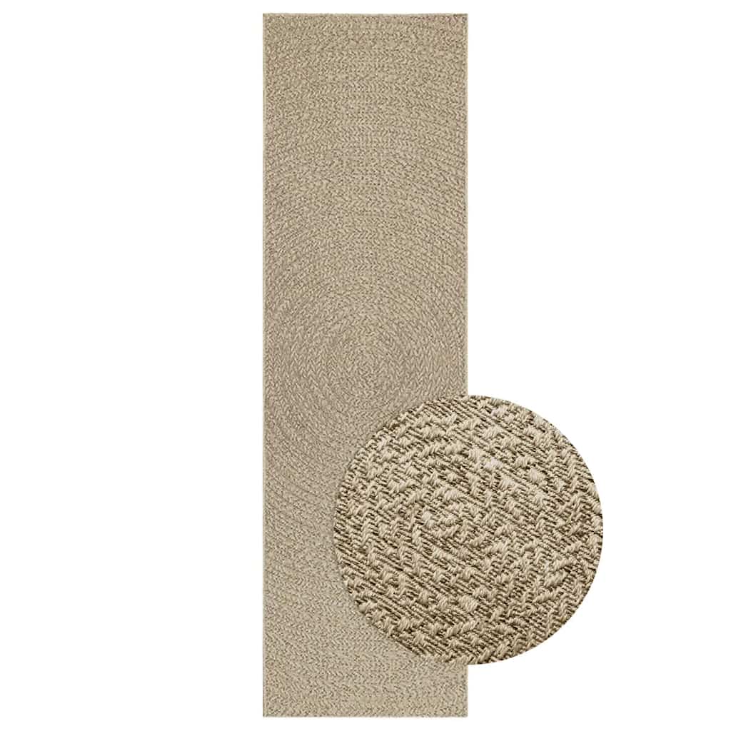 VidaXL Teppich Zizur Beige drinnen und draußen 80x250 cm Juteoptik