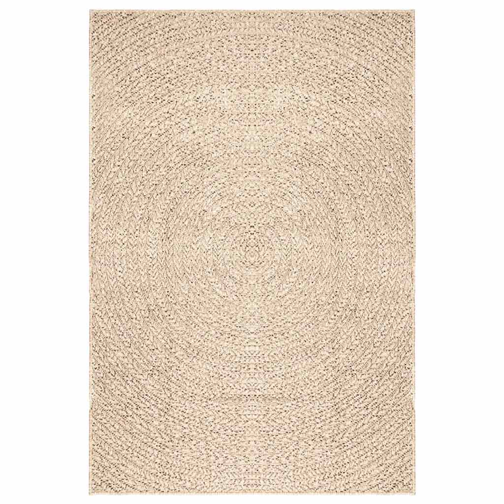VidaXL Teppich Zizur Beige drinnen und draußen 140x200 cm Juteoptik