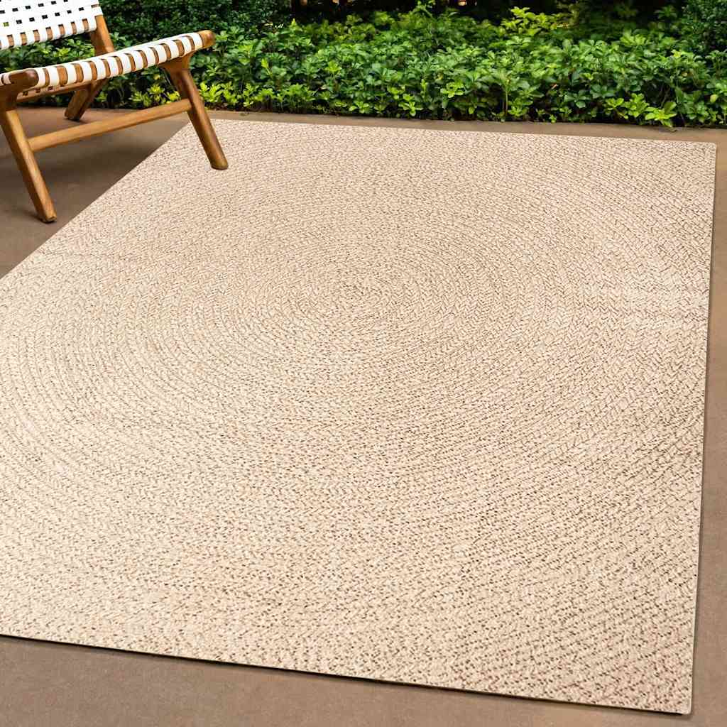 VidaXL Teppich Zizur Beige drinnen und draußen 240x340 cm Juteoptik