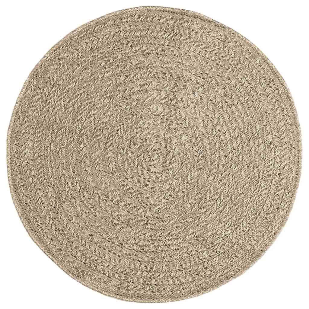 Vidaxxl Teppich Zizur beige innen und außen ø 90 cm Juteoptik