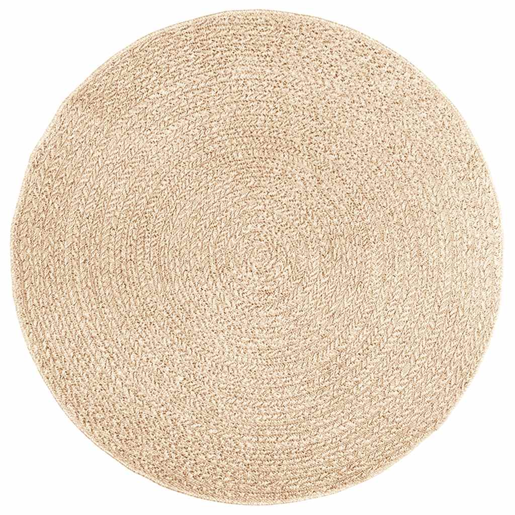 Vidaxl Teppich Zizur beige innen und außen ø 160 cm Juteoptik
