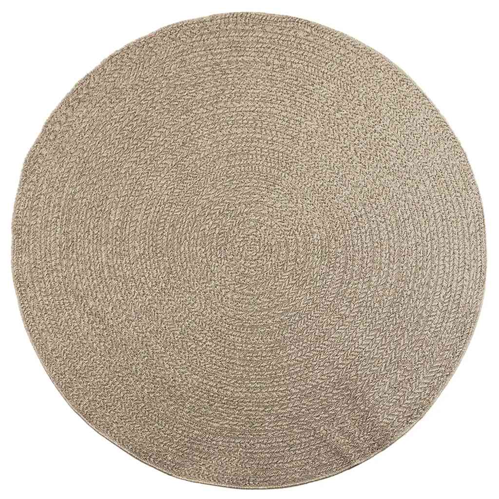 Vidaxl Teppich Zizur Beige drinnen und draußen ø 200 cm Juteoptik