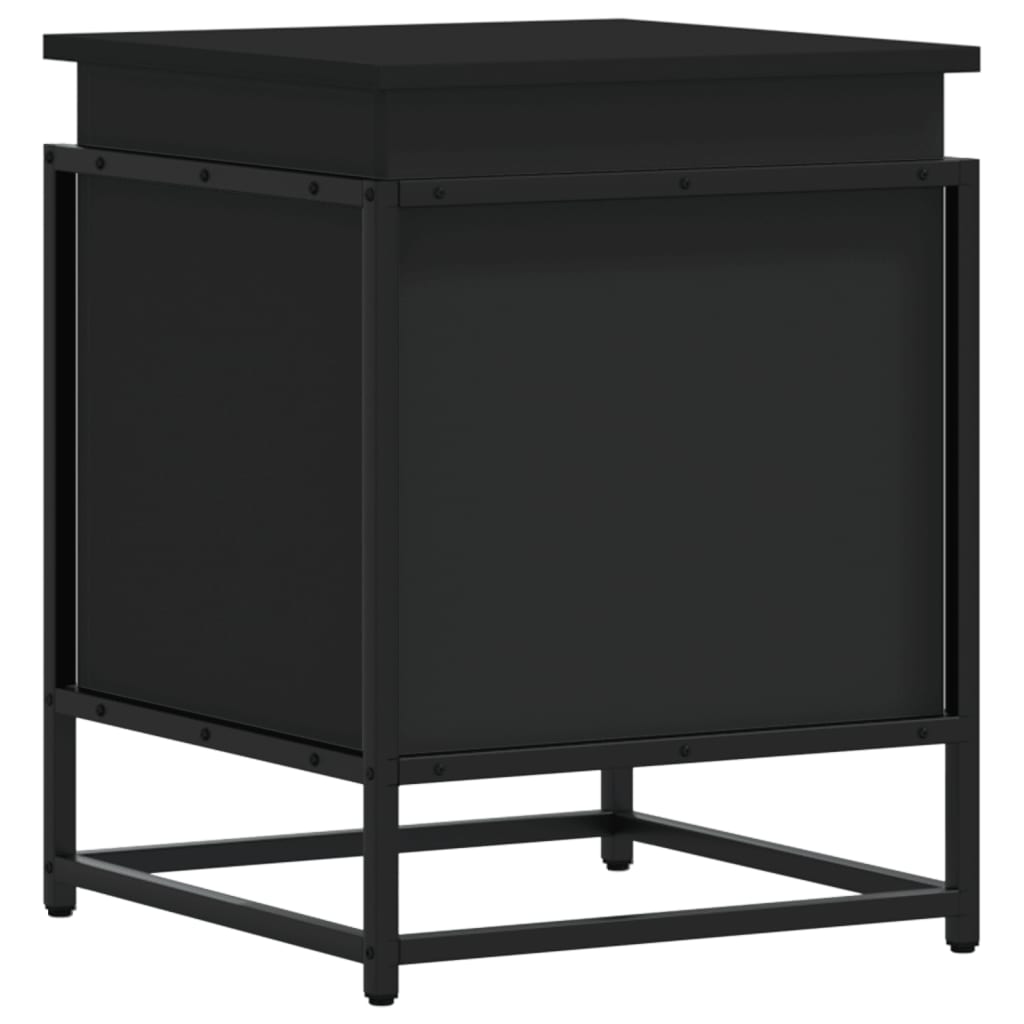 Vidaxx Aufbewahrungsbox mit Deckel 40x40x51,5 cm verarbeitetes Holz schwarz