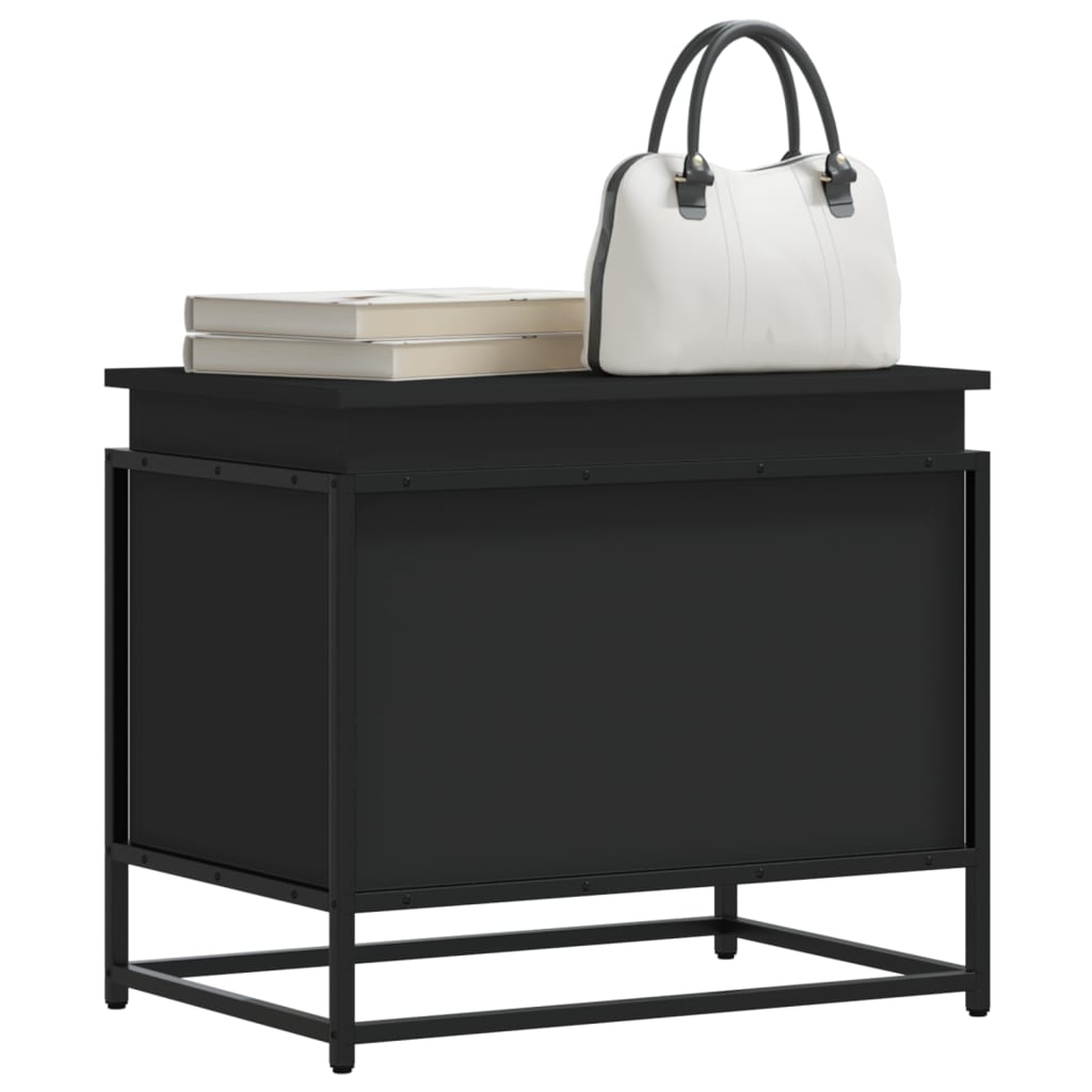Vidaxx Aufbewahrungsbox mit Deckel 60x40x51,5 cm verarbeitetes Holz schwarz