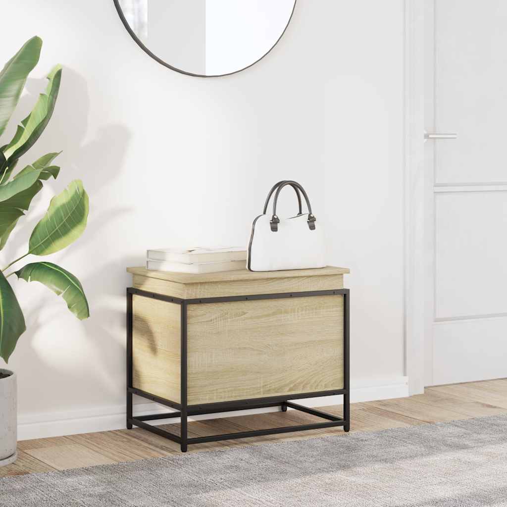Vidaxx Aufbewahrungsbox mit Deckel 60x40x51,5 cm Holzwerkstoff Sonoma-Eiche
