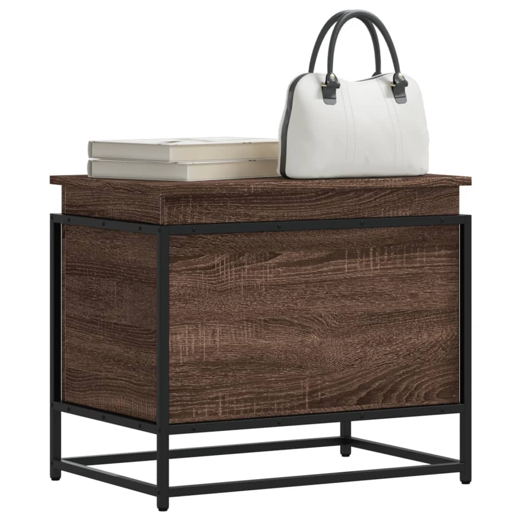Vidaxx Aufbewahrungsbox mit Deckel 60x40x51,5 cm, fertiges Holz, braune Eiche