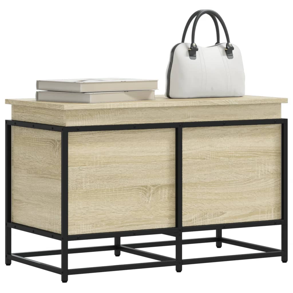 Vidaxx Aufbewahrungsbox mit Deckel 80x40x51,5 cm verarbeitetes Holz Sonoma-Eiche
