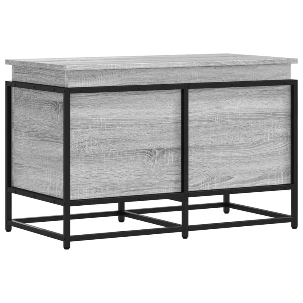 Vidaxx Aufbewahrungsbox mit Deckel 80x40x51,5 cm verarbeitetes Holz Sonoma grau