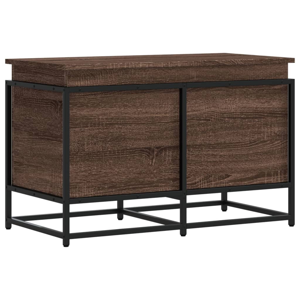 Vidaxx Aufbewahrungsbox mit Deckel 80x40x51,5 cm, fertiges Holz, braune Eiche