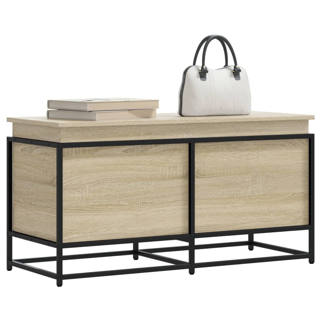 Vidaxx Aufbewahrungsbox mit Deckel 100x40x51,5 cm Holzwerkstoff Sonoma-Eiche