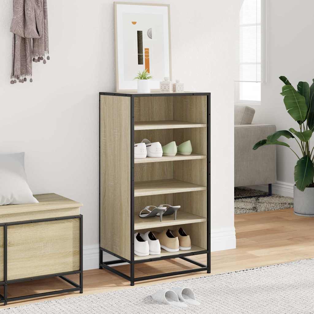VidaXL Schuhregal 48x38x97,5 cm Holzwerkstoff Sonoma-Eiche-farbig