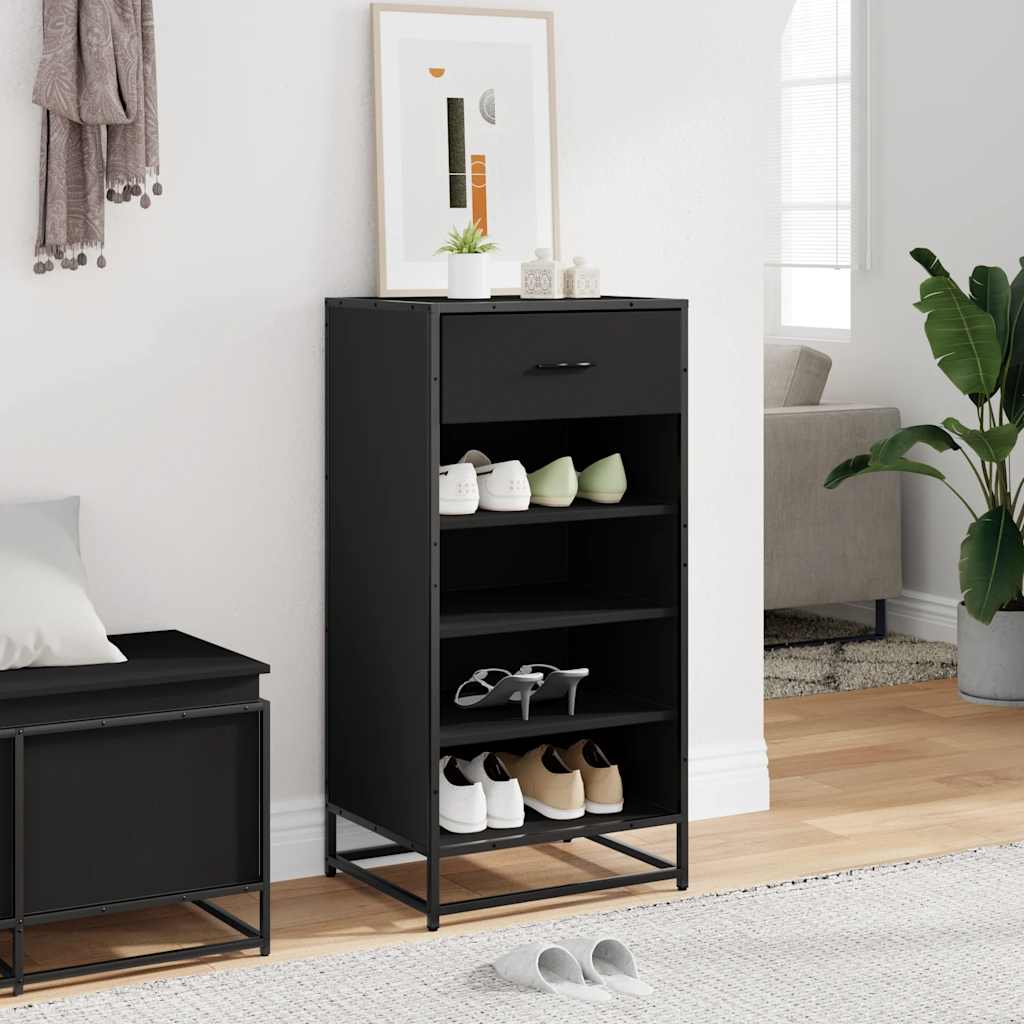 Vidaxx Schuhregal 48x38x97,5 cm lackiertes Holz schwarz