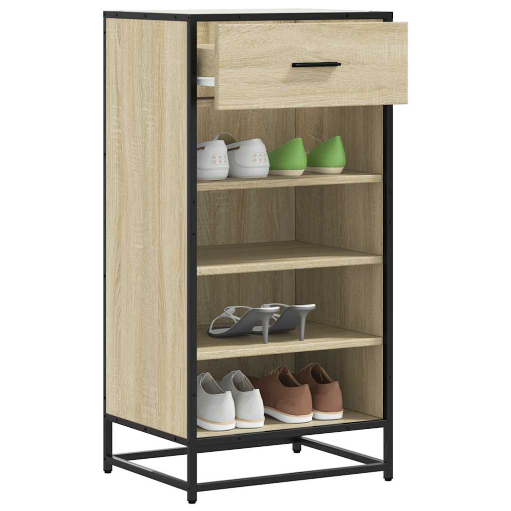 VidaXL Schuhregal 48x38x97,5 cm Holzwerkstoff Sonoma-Eiche-farbig