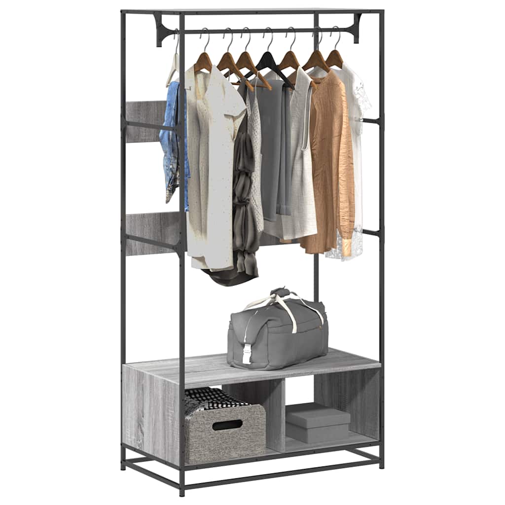 Vidaxx Kleiderschrank 90x50x180 cm Holzwerkstoff Sonoma-Eiche grau