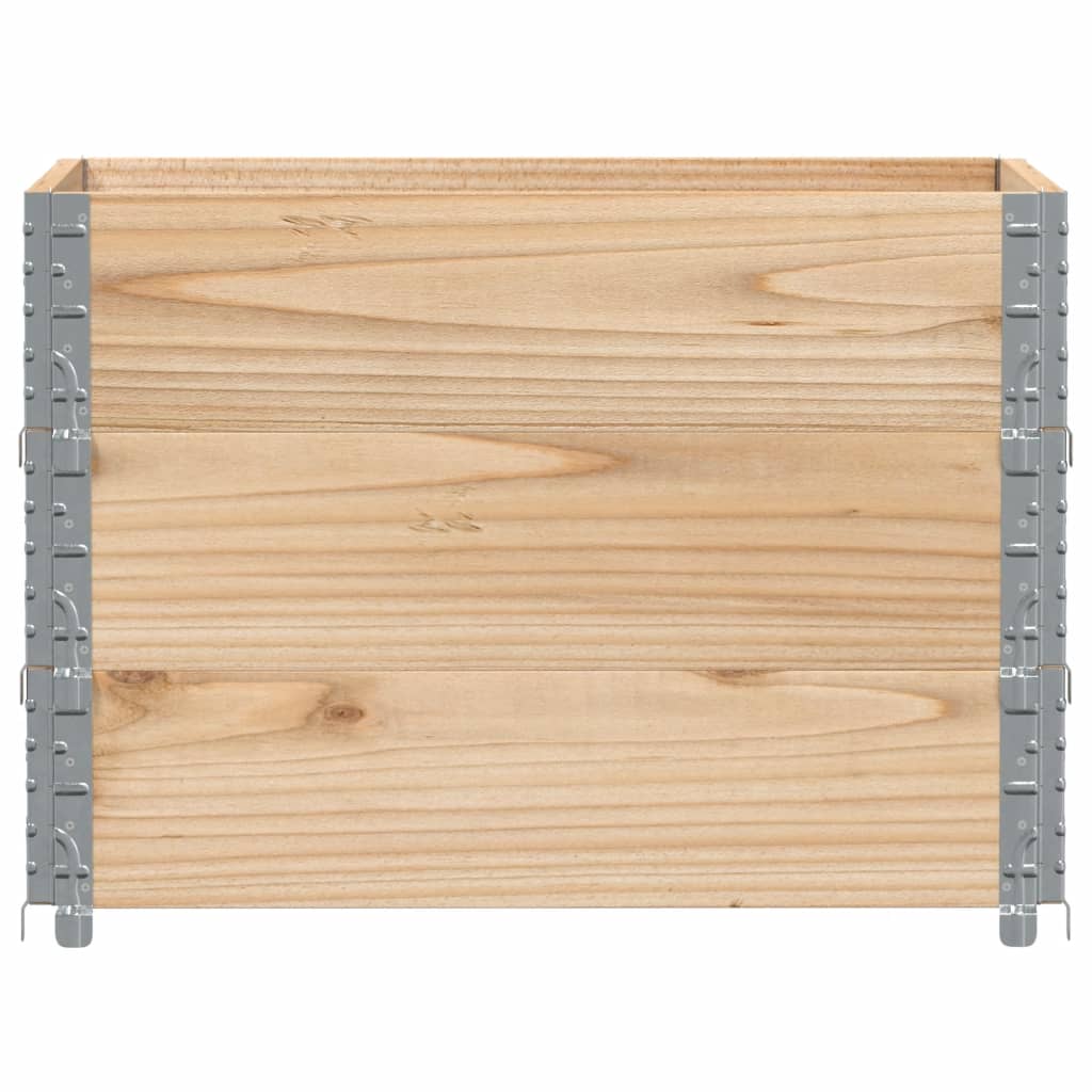VidaXL Palettenaufsatzrahmen 3 Stück 80x60 cm massives Kiefernholz