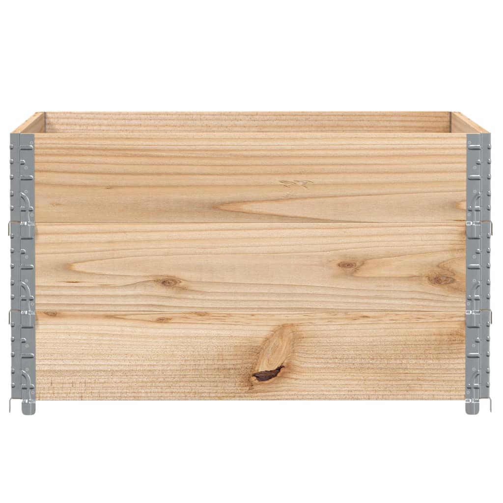 VidaXL Palettenaufsatzrahmen 3 Stück 100x100 cm massives Kiefernholz