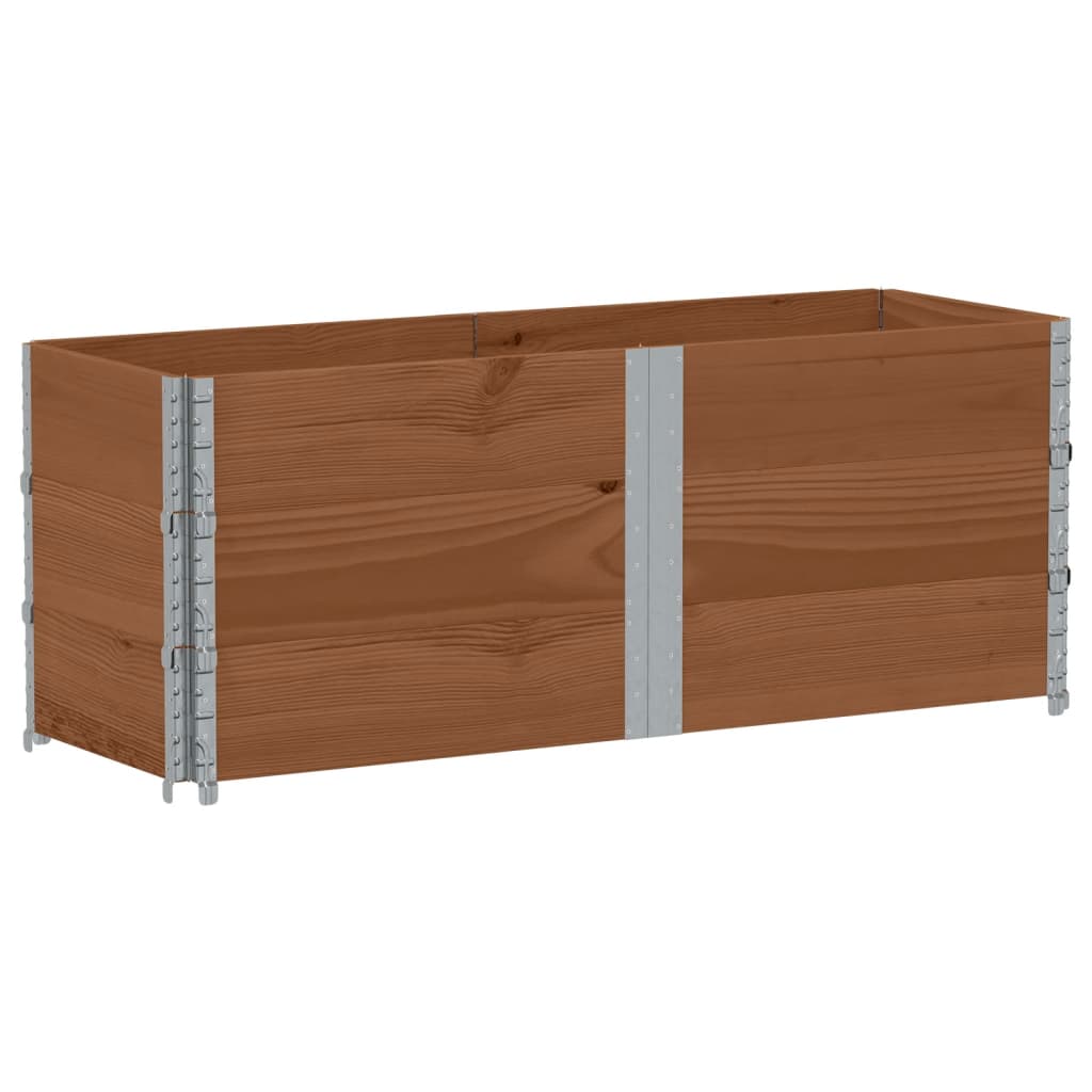VidaXL Palettenaufsatzrahmen 3 Stk. 150x50 cm massives Kiefernholz braun