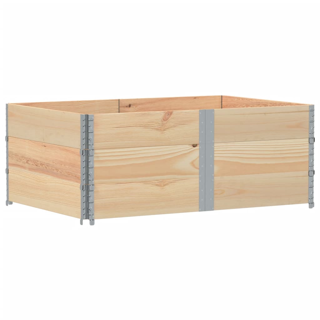 VidaXL Palettenaufsatzrahmen 3 Stück 150x100 cm massives Kiefernholz