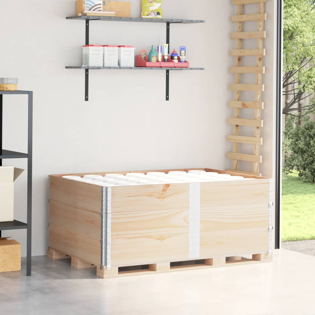 VidaXL Palettenaufsatzrahmen 3 Stück 150x100 cm massives Kiefernholz