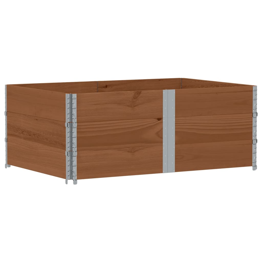 VidaXL Palettenaufsatzrahmen 3 Stk. 150x100 cm massives Kiefernholz braun