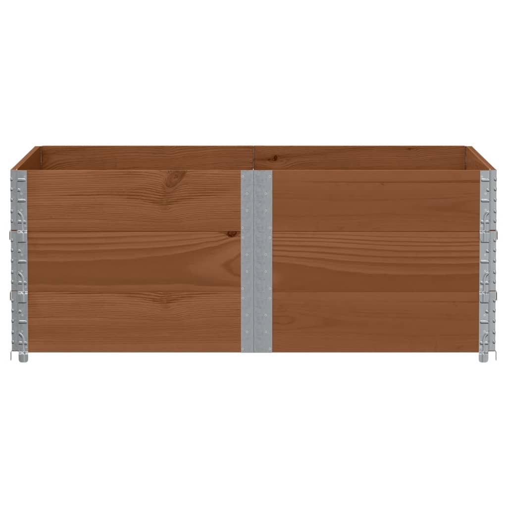 VidaXL Palettenaufsatzrahmen 3 Stk. 150x100 cm massives Kiefernholz braun